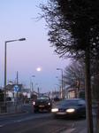 SX17159 Full moon over Boverton Road, Llantwit Major.jpg